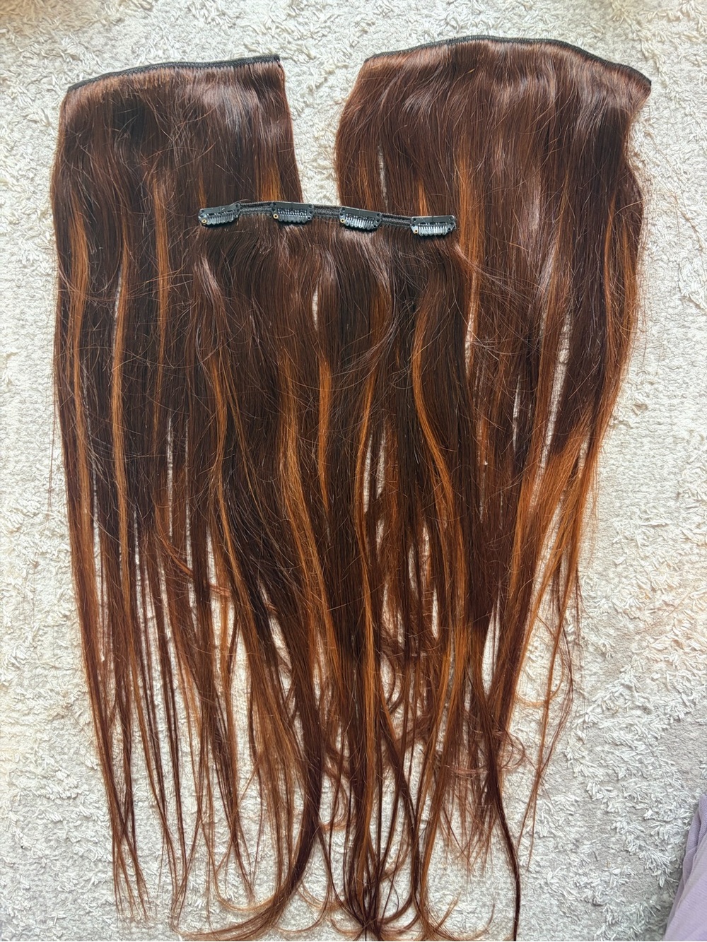 Real Clip-In Hair Extensions - Chestnut Brown